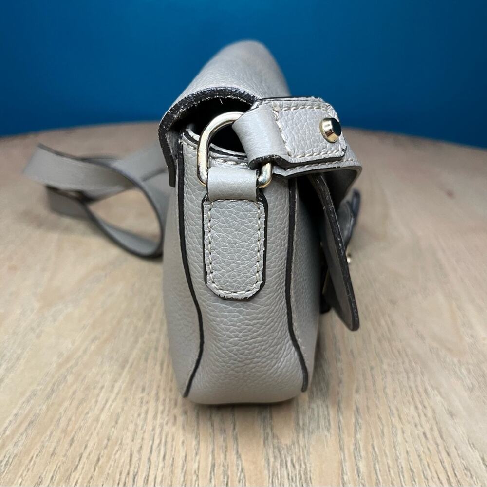 Furla Jo Gray Pebbled Leather Crossbody Micro Mini Bag - Picture 3 of 9